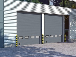 Промышленные секционные ворота DoorHan Isd01 из стальных сэндвич-панелей с торсионным механизмом