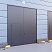 Промышленные распашные гаражные ворота DoorHan в стальной раме с сэндвич-панелью